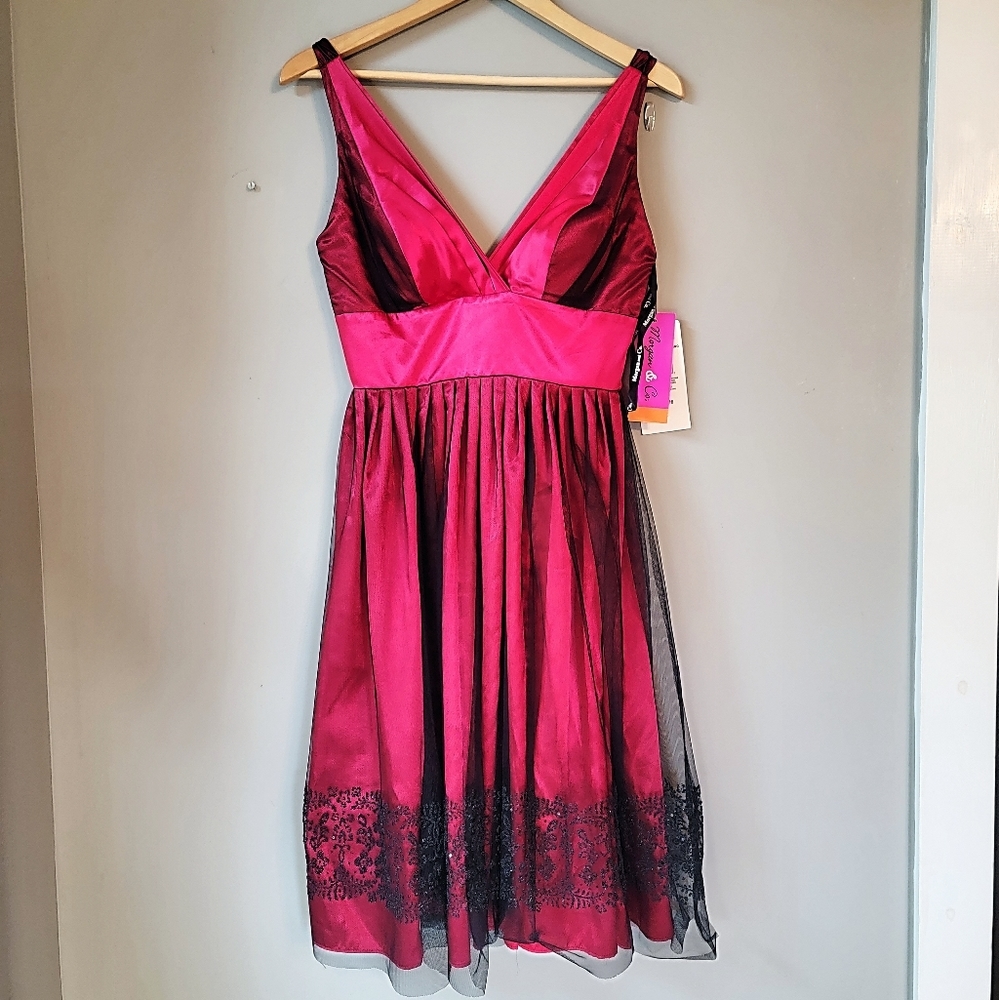 Morgan & Co Sexy Mini Red Dress Lace 5/6 Juniors